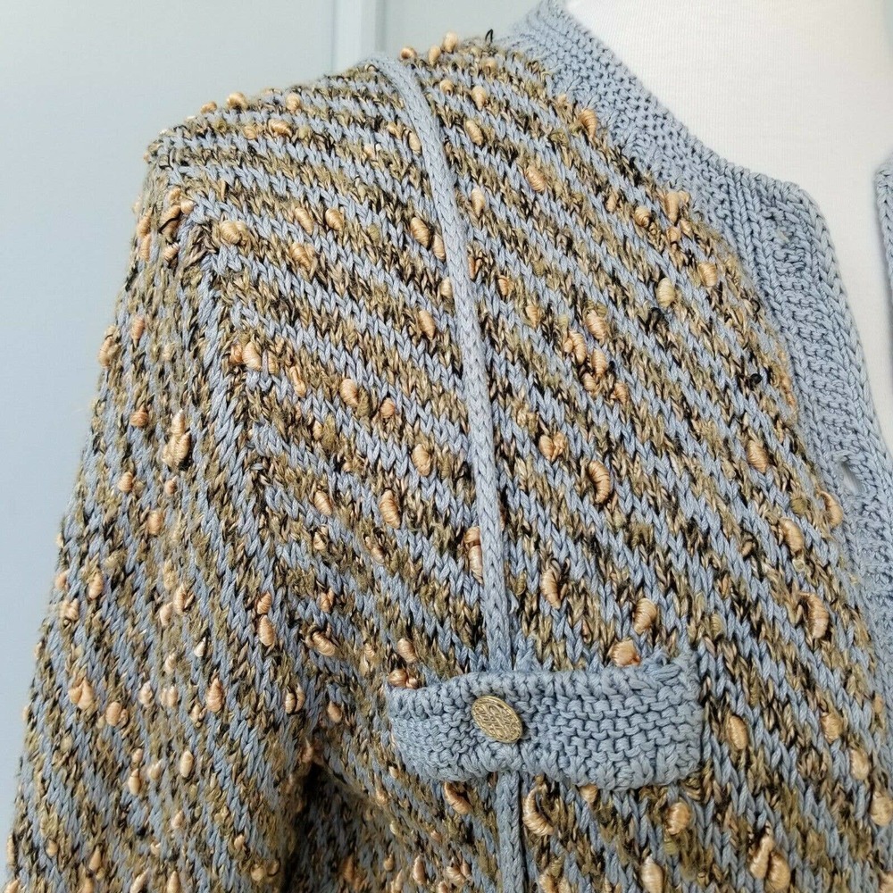 Peruvian Connection S Pima Cotton Long Sl Cardigan - Picture 7 of 12